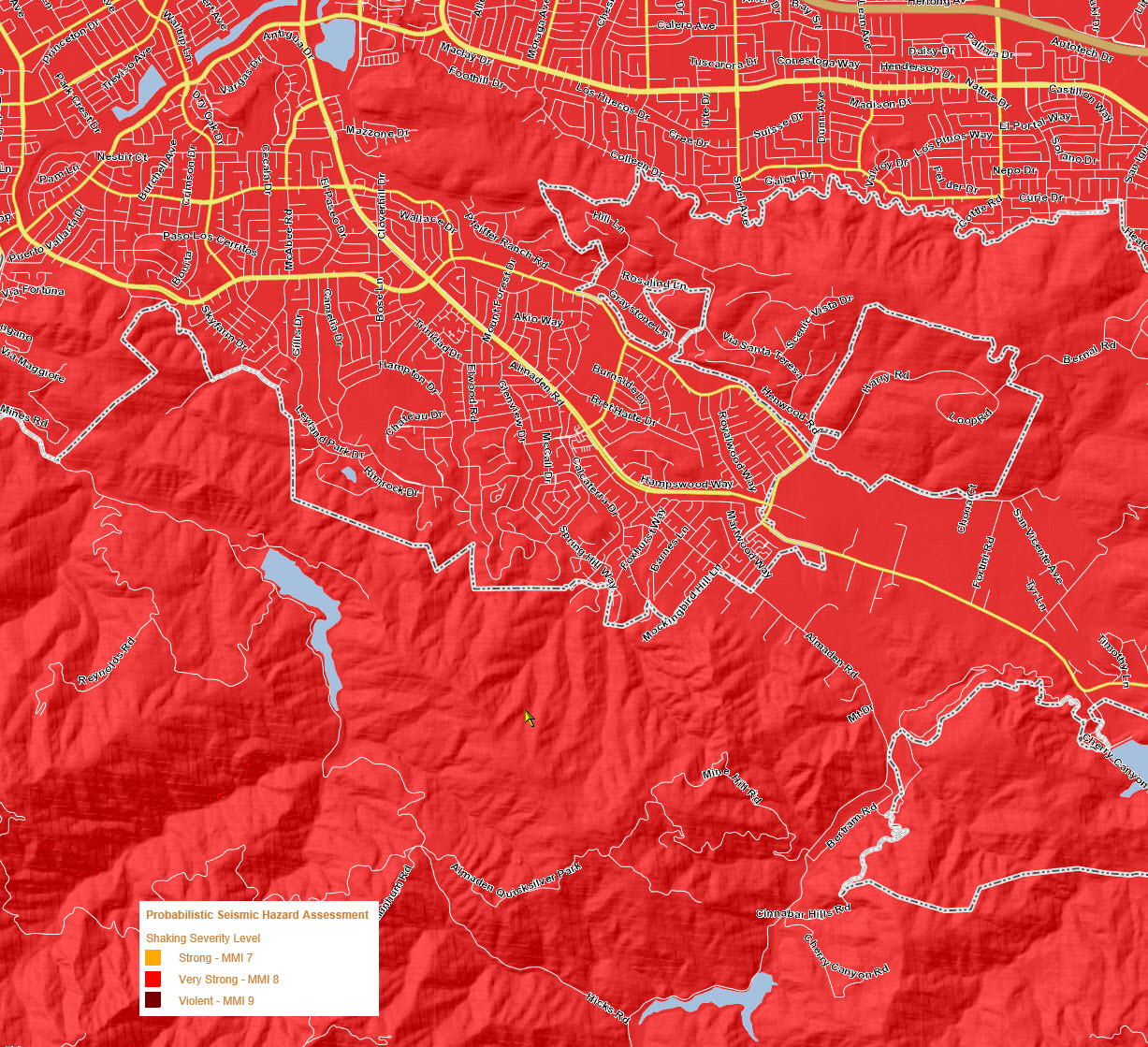 earthquake sereverity 95120