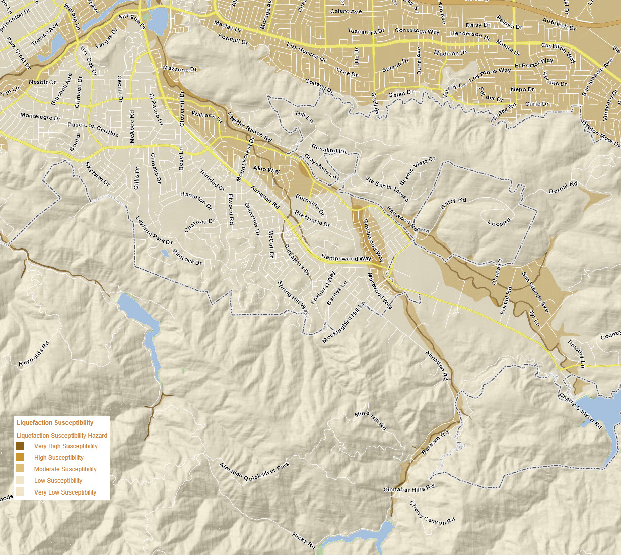 liquefaction susceptibility map
